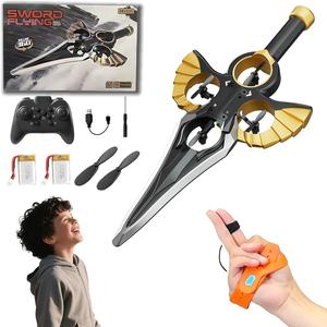Remote Control Flying Sword-Hand Wave/Controller Mode, Remote Stunt Flying Sword, 360° Stunt Flip with LED Light and 2 Batteries, Toy Gifts for Teens & Adult