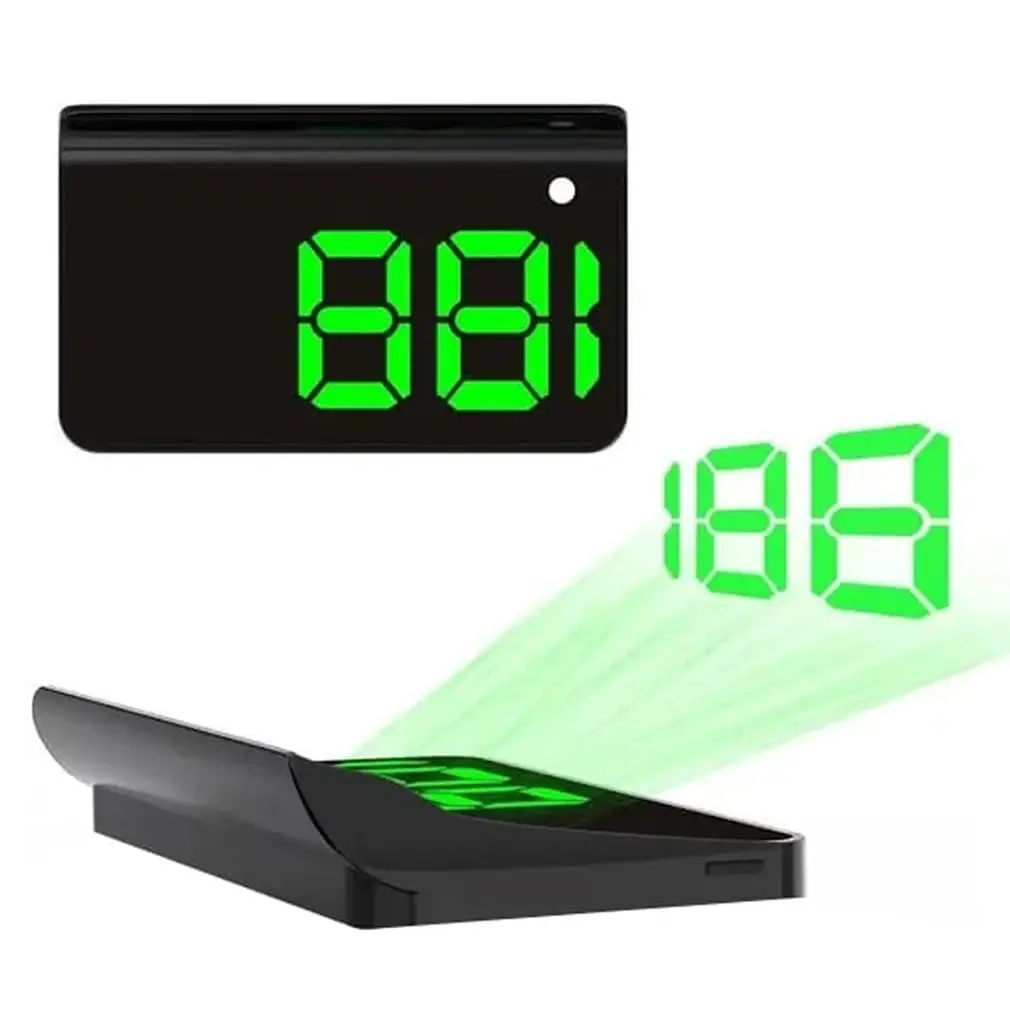 1080P Head-Up Display Car GPS Digital Speedometer HUD, Windshield Projector with Large Font for Cars Trucks Motorcycles, Plug and Play Automotive Accessories(Green-1pc)
