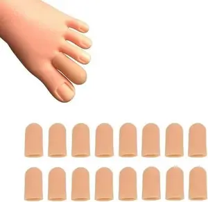 16PCS Toe Caps – Protective Cushion Covers for Foot Pain Relief, Beige