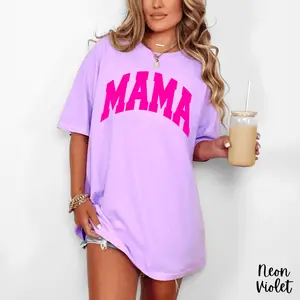 Mama Shirt Neon Mama Shirt Summer T-Shirt Beach Gift For Mom Mother's Day Gift For Her Timeless Unisex Tee