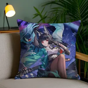 H-Hoshimi M-Miyabi Cushion Cover Soft Short Plush Fabric Double-Sided Print Organic Breathable Sofa Pillow Case, Home Machine Washable in Perfect for Home Decor Warm Winter Home Child Gift