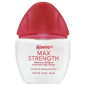 Rohto Cooling Eye Drops, Max Strength, 0.4 fl oz (13 ml) | HSA/FSA Eligible