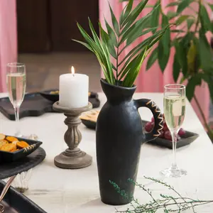 Longpi Black Clay Vase