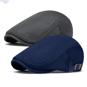 Men's Breathable Mesh Summer  – Adjustable Flat Cap, Newsboy Cap, Beret, Ivy Cap, Irish Driver Cap, and Fishing  Vintage Large Capacity Style Messenger Bag Playing Card Fedora Hat