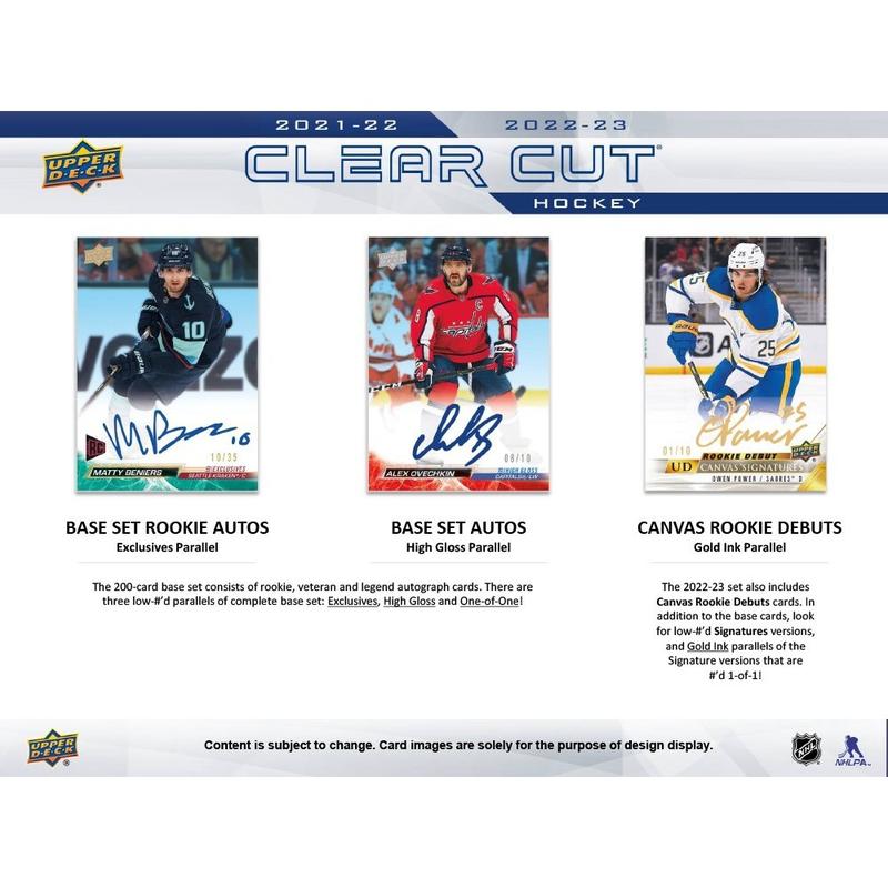 2022-23 Upper Deck Clear Cut Hockey Hobby Box
