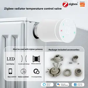 ZigBee Smart Thermostatic Radiator Valve, Graffiti Smart Home App Remote Control Heating Temperature Controller, Voice Activated Timing Heating Switch, Constant Temperature Adjustable Radiator Control Valve