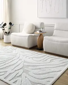 Keto Off-White 3D Washable Area Rug Keto Off-White 3D Washable Area Rug