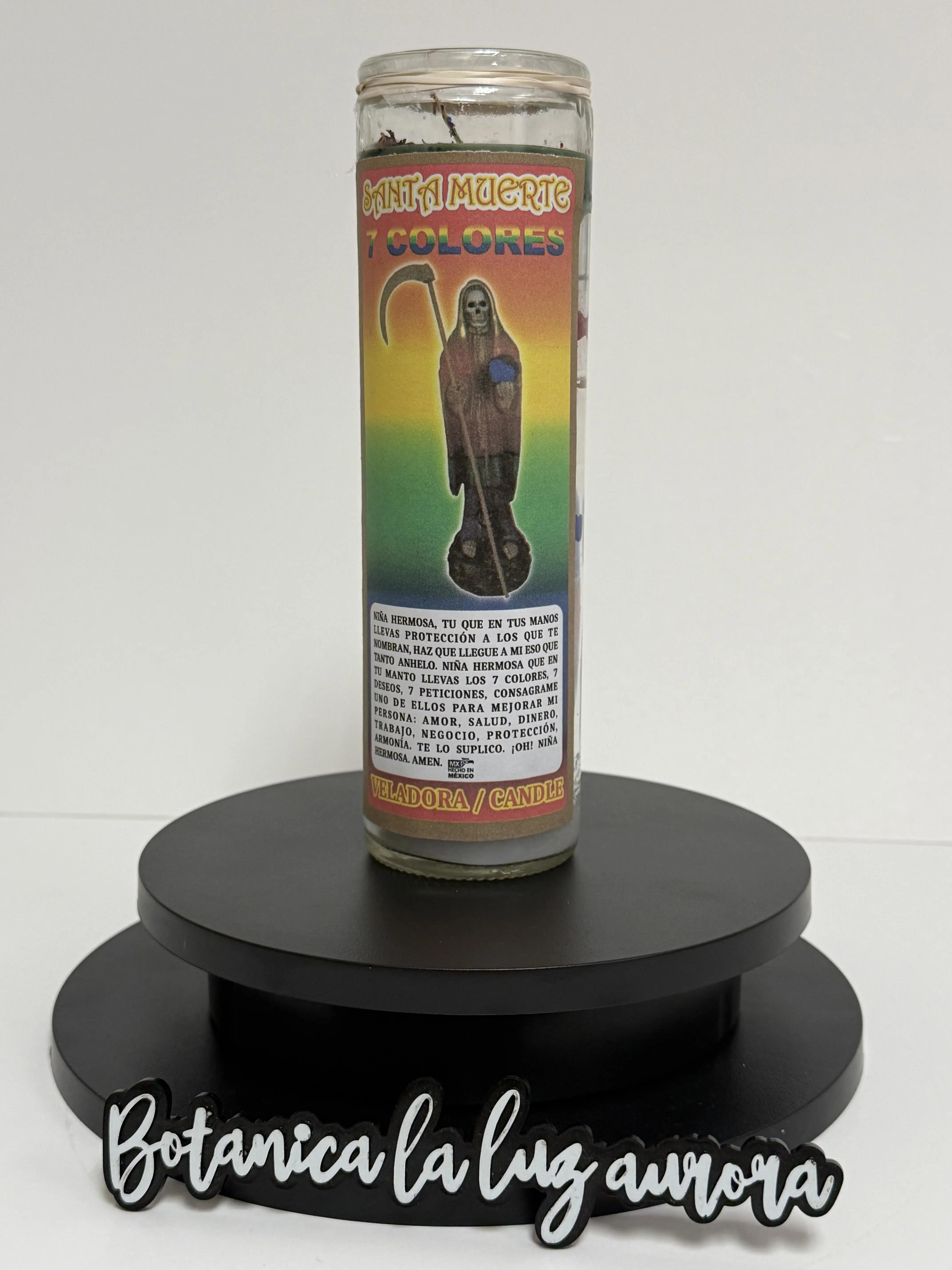 Veladora/Candle santa muerte 7 colores