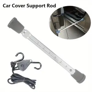 Car Hood Support Rod, Adjustable Telescopic Hood Strut Bar with Cord, Universal Car Body Repair Tool for Car Door & Engine Cover Support & Repair