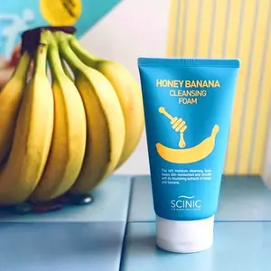 Official SCINIC Honey Banana Cleansing Foam 150ml - nourishing, moisturizing cleanser with honey and banana for deep cleansing. Аor all skin types