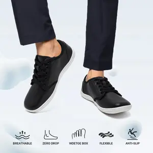 HOBIBEAR Unisex Wide Barefoot Shoes for Mens Womens Minimalist Zero Drop Shoes Sneakers Closed Boy Runner