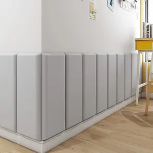 10-Piece Thickened (12mm) 3D Self-Adhesive Soft PVC Wall Panels, Easy Installation, No Glue Needed, Modern Scandinavian Style Decor