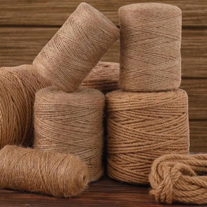 1 Roll Natural Jute Braided Rope, Multipurpose DIY Decorative Craft Twine, Eco-Friendly Durable Handmade Braided Jute Twine, Premium Raw Jute Material for Creative Making, Ideal for DIY Craft Projects, Home Decoration, Garden Ornament, Gift Wrapping and H