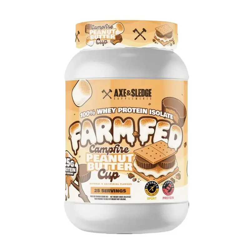 Farm Fed Protein Powder 25g 100mg Digestive Enzymes Whey Protein Isolate Low Fat Low Carb Non GMO Gourmet Flavor Nutrition Supplement for Healthcare and Fitness