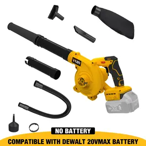 Cordless Leaf Blower for Dewalt 20V Max Battery,Electric Jobsite Air Blower with Brushless Motor,6 Variable Speed Up to 180MPH,2-in-1 Handle Electric Blower and Vacuum Cleaner(Battery Not Included) leafblower