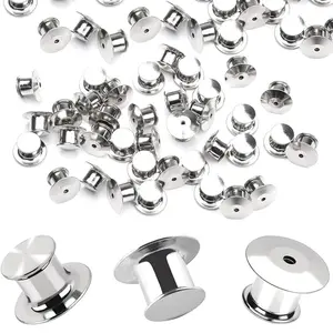 30 Pieces Metal Pin Backs Locking Pin Keepers Locking Clasp