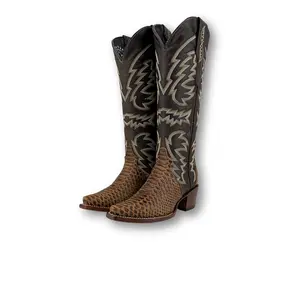 Courtney Python Tall Snip Toe Cowgirl Boot