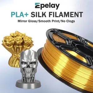 Epelay PLA+ Silk Filament Gold & Silver - Mirror Gloss Smooth Print No Clogs for 3D Printing