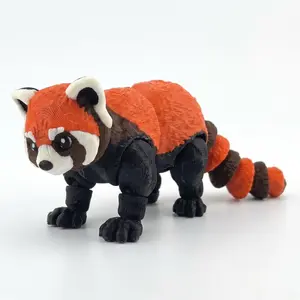 Articulated Red Panda Toys 3D Printed Red Panda Fidget Toy Desk Pet - 5"