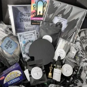 Scrying Ritual Kit • Complete Obsidian Mirror Divination Box • Vision Oil, Protection Tools Deep Vision Witchcraft Box Shadow Work & Spirit Sight Set