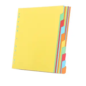 10 Pages File Index Divider, 11 Holes Colorful File Index Divider, File Organizer for Home, School, Office, Classroom Supplies, Office Stationery