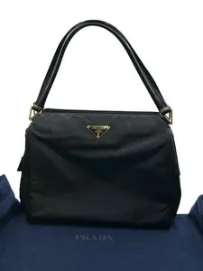 Pre-owned PRADA Nylon Handbag Black Perfect For Daily Use