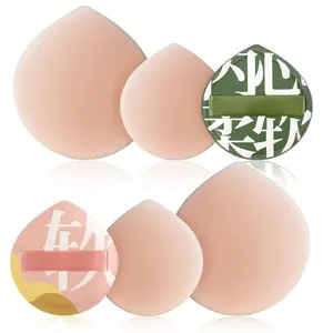 4 PCS Makeup Puff, Korean Makeup Sponges Teardrop Setting Face Cushion Puff Soft Sponge for Foundation Concealer Liquid Cream and Powder, Beginner-Friendly, XL/L