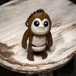 Big Foot flexi fidget toy keychain - articulated 3D printed keychain