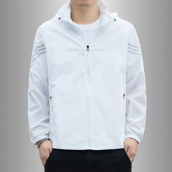 Men's Ice Silk Sun Protective Active Jacket - Thin, Cooling, Breathable Summer Outdoor Outerwear for Fishing, Hiking, Long Sleeve Tops, Sun Protective Clothing, Outdoor Activities, Thin Fabric, Athletic Jacket, Lightweight Sports Jacket