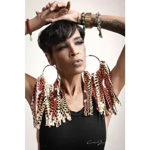 Savanna Tiger XL Statement Earrings