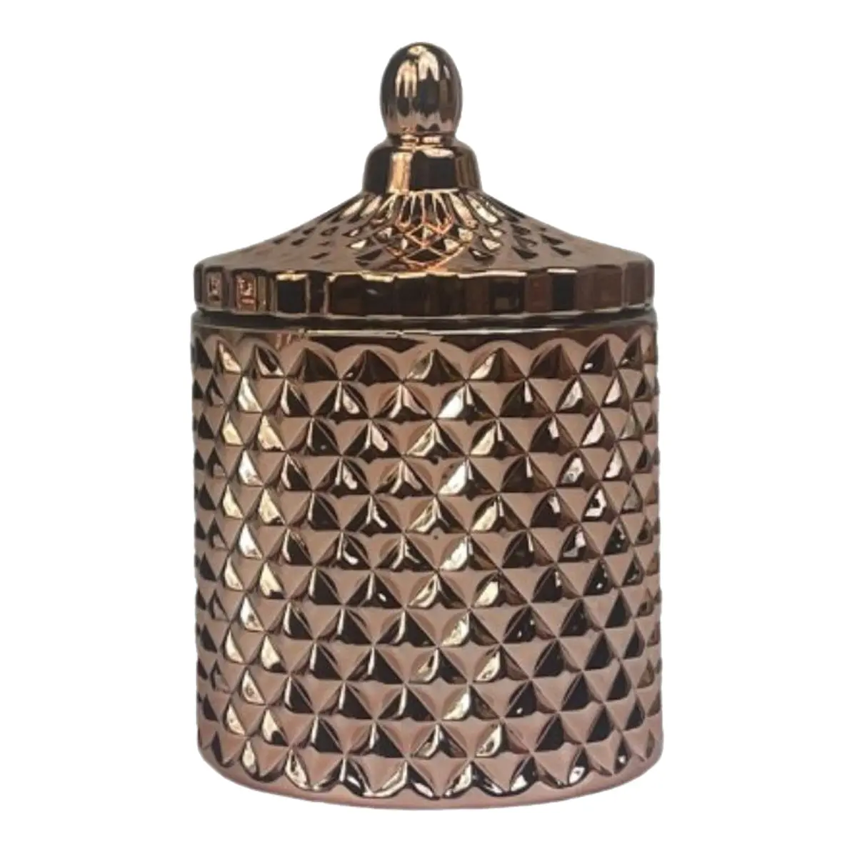 10 Oz France Metallic Rose Gold Candle Vessel For Candle Makers