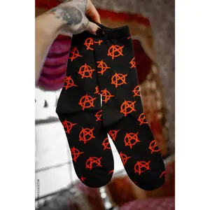 Creepy Crew Socks [Anarchy Symbols]