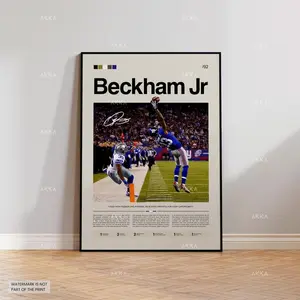 [Sale up to 35%+FREE SHIP+NO FRAME] Odell Beckham Jr. Poster, Beckham Jr. Print, New York Giants Art, Odell Beckham Jr. Wall Decor, Giants Print Fan Gift Idea, NFL Art
