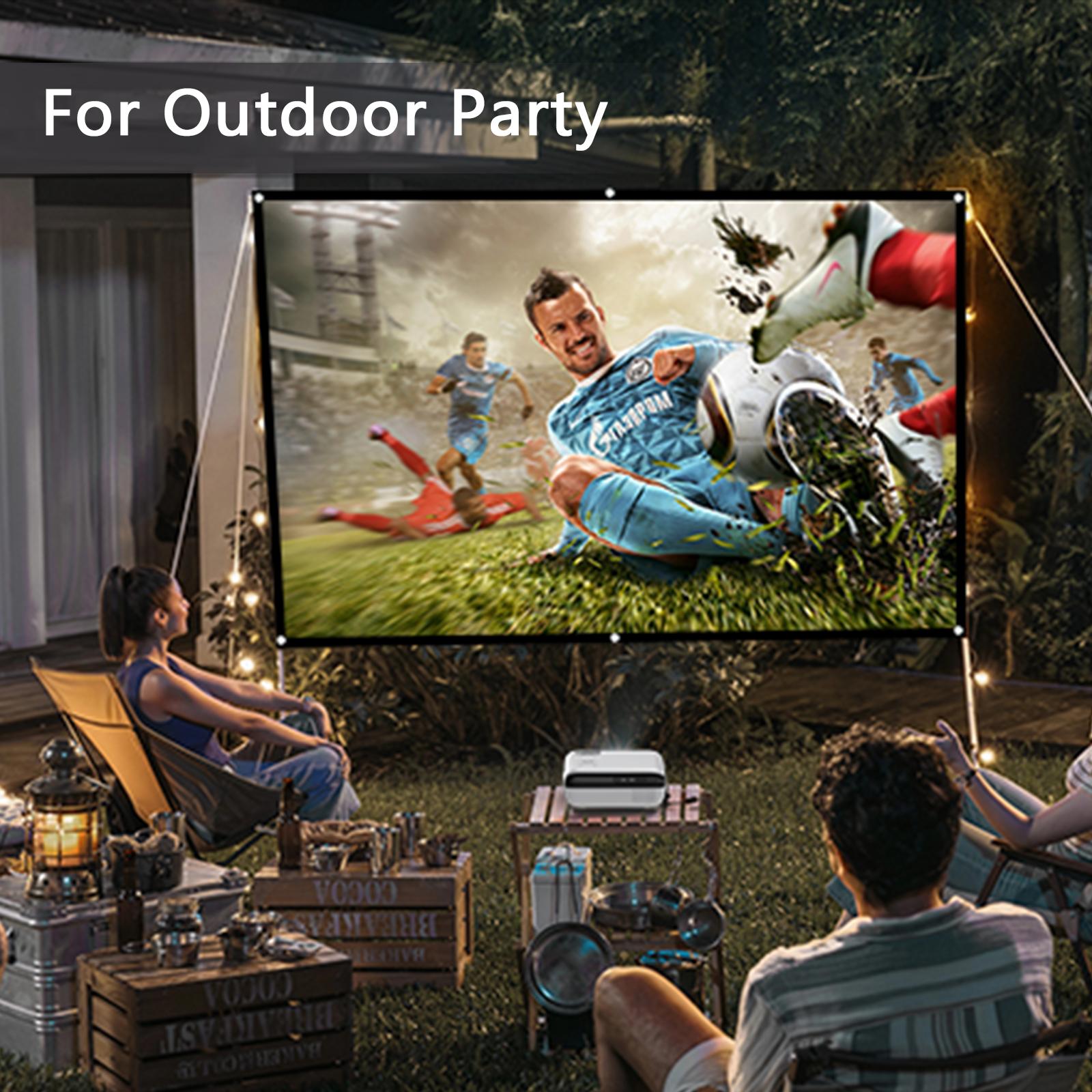 HAPPRUN 100'' Projector Screen – 16:9 Foldable Portable Movie Screen for Home Theater, Indoor/Outdoor Use, Anti-Crease Fabric, Supports Double-Sided Projection HAPPRUN 100'' Projector Screen – 16:9 Foldable Portable Movie Screen for Home Theater, Indoor/Outdoor Use, Anti-Crease Fabric, Supports Double-Sided Projection