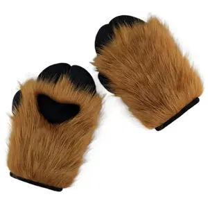 Cute Cartoon Cosplay Costume Gloves Furry Thicken Sheep Hoof Mittens Fursuit Kigurumi Warm Sheep's Hoof Gloves Party