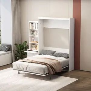 Vertical Murphy Bed – Full Size with Shelf and Drawers