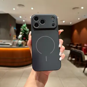 Electroplated Matte skin texture magsafe phone case compatible with iphone17 17promax air 16 16pro 16promax 15 14 pro max Magnetic charging Anti fall prokect cover casing