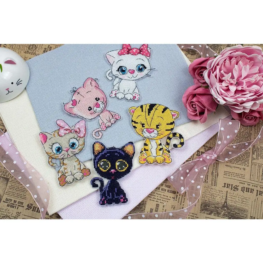 Kittens Counted Cross-Stitch Kit by Luca-S JK033L
