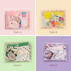 Srapbooking Stationery Kit with 107 Pieces in 4 Styles