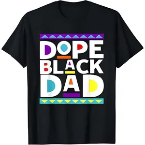 2026 Mens Summer T-Shirt Slim Fit Minimal DesignMen Gifts Black Dad New Dad Fathers Day Gift African American Dad T-Shirt Fashion Menswear