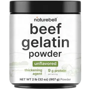 Beef Gelatin Powder, 2 lb – Unflavored Bovine Gelatin – Natural Thickening Agent for Cooking, Baking, Gummies & Desserts – 9g Protein Per Serving – Gluten, Soy & Dairy Free