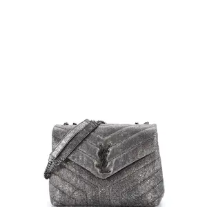 Pre-owned Yves Saint Laurent Leather Shoulder Bags Saint Laurent Loulou Shoulder Bag Matelasse Chevron Small by Rebag