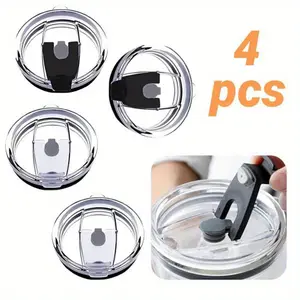 4 Pcs Tumbler Lids Spillproof 20oz,Splash Resistant Lid for Beast,Juro,Ozark Trail,Rae Dunn,Atlin,Coffee Mug and More Cooler Cup,Covers for 20 Ounce Tumbler