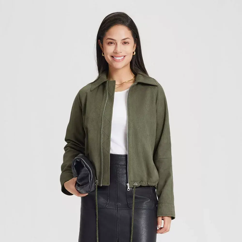 Women's Suede Bubble Jacket - Universal