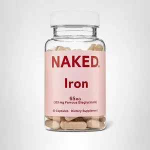 Iron 65mg (325mg Ferrous Bisglycinate), High Potency Iron Supplement for Healthy Red Blood Cell Production, Cellular Energy & Iron Deficiency Support, Non-GMO, Gluten-Free, 60 Capsules