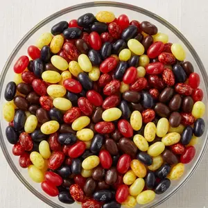 Jelly Belly 2.5lb Bulk Mix - 5 Premium Flavors (8oz Each) | Buttered Popcorn, Dr Pepper, Sizzling Cinnamon, Very Cherry, Licorice | Gourmet Candy Scoops for TikTok Candy Salad, Snack, Sweet