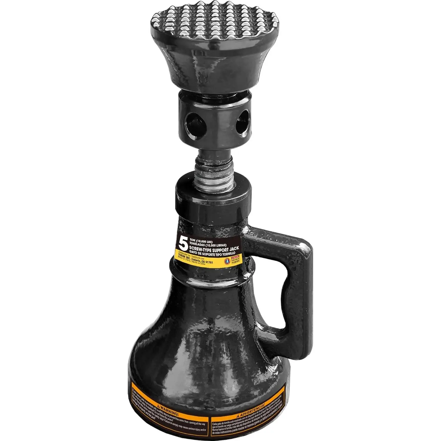 5 Ton (10,000 LBs) Car Screw Jack for Construction Bridge Stabilization, Black, ASJ05B