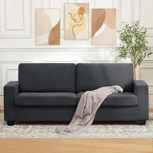 Modern Loveseat Sofa for Living Room, 83" Comfy Corduroy Couches, Removable Cover, Cloud Couch with Deep Seat Sofa, Wood Frame, Easy Assembly for Apartment, Small Spaces