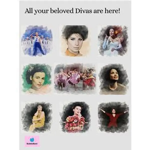 Broadway Diva Wall Art | Framed Poster | Musical Theater Gift | Gift for Actor | Drama Queer Gift| Judy Sutton Angela Audra Lea Patti Barb