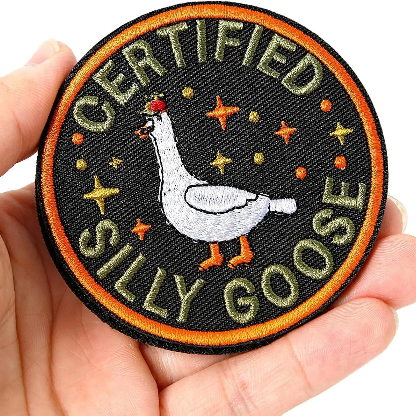Cute Goose Design Hook & Loop Patch, 1 Count Colorful Embroidered Patch, DIY Applique Accessories for Backpacks, Dog Harnesses, Vests